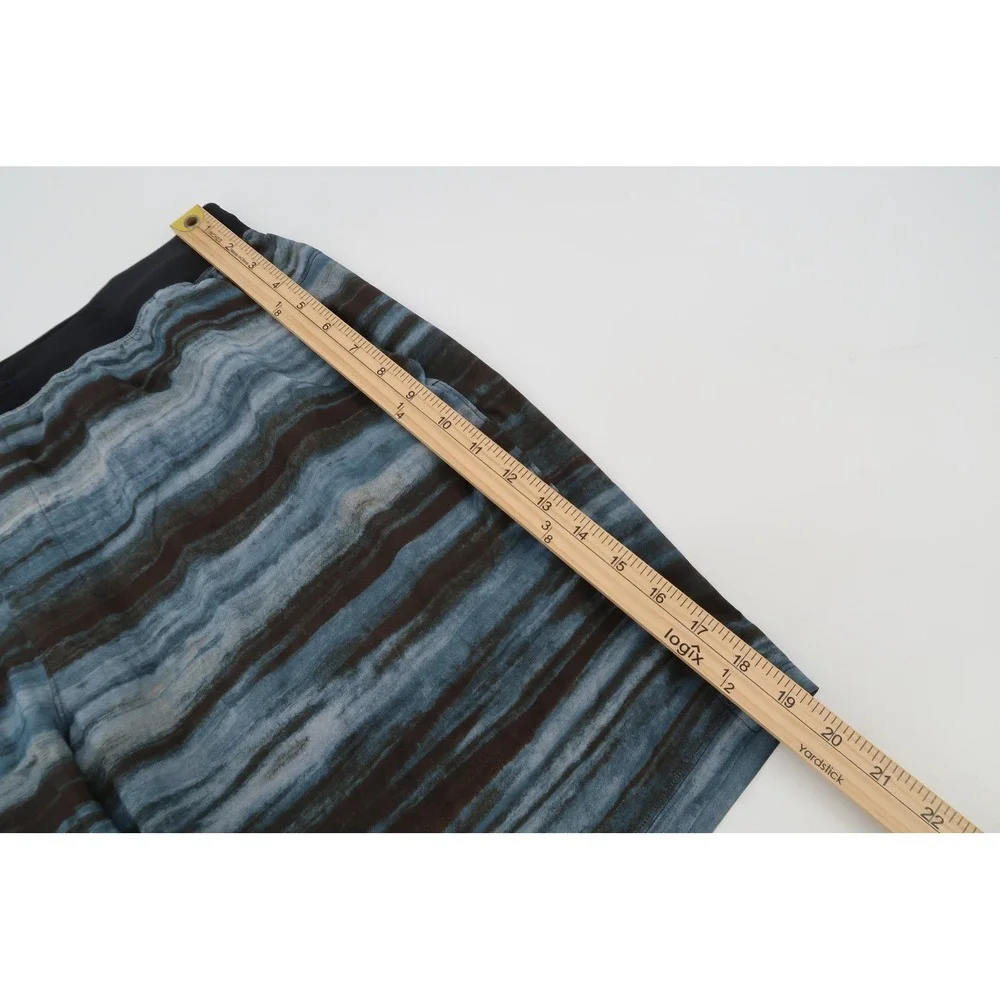 Lululemon Pace Breaker Shorts Mens XL Blue Brown Abstract Stripe Lined Active 9